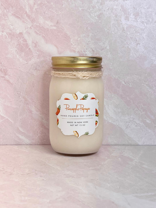 Pineapple Papaya Mason Jar Candle