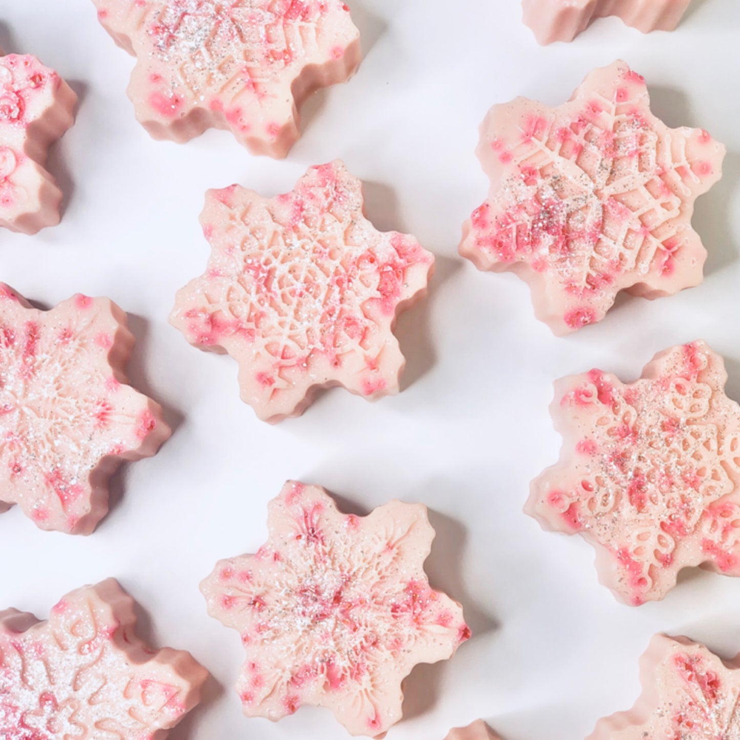 Peppermint Candy Snowflake Soap