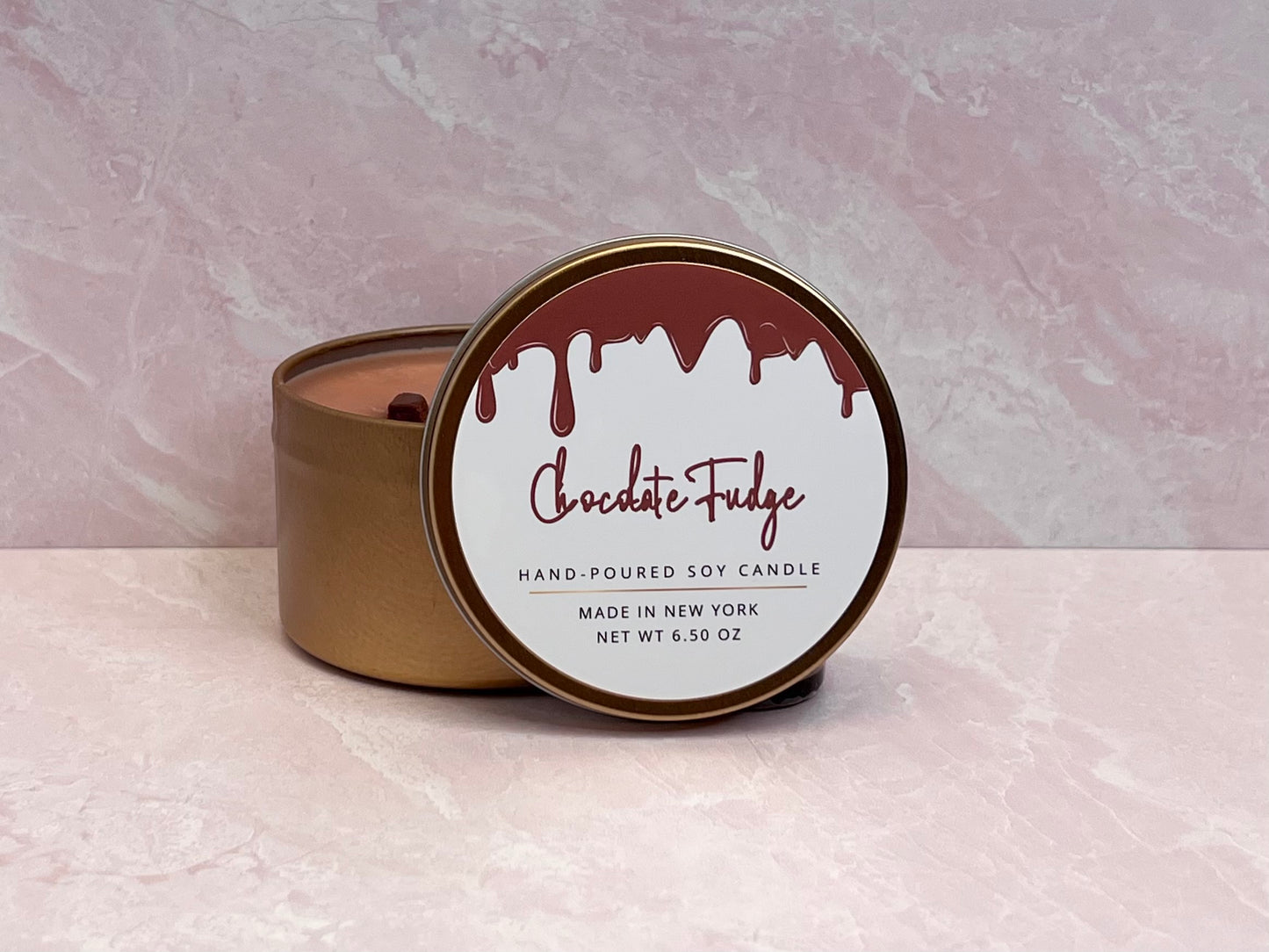 Chocolate Fudge Tin Candle