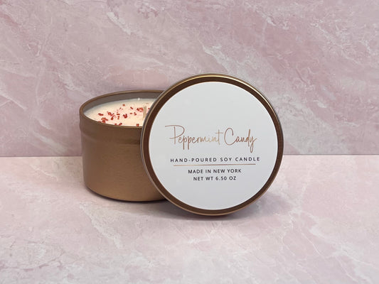 Peppermint Tin Candle