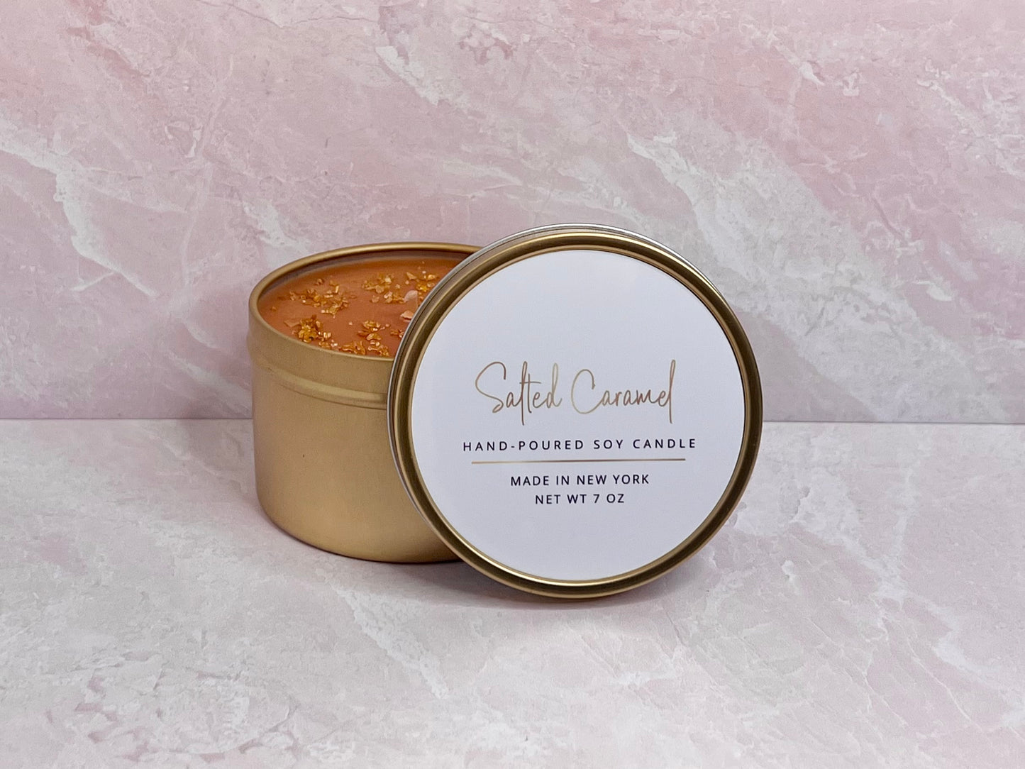 Salted Caramel Tin Candle